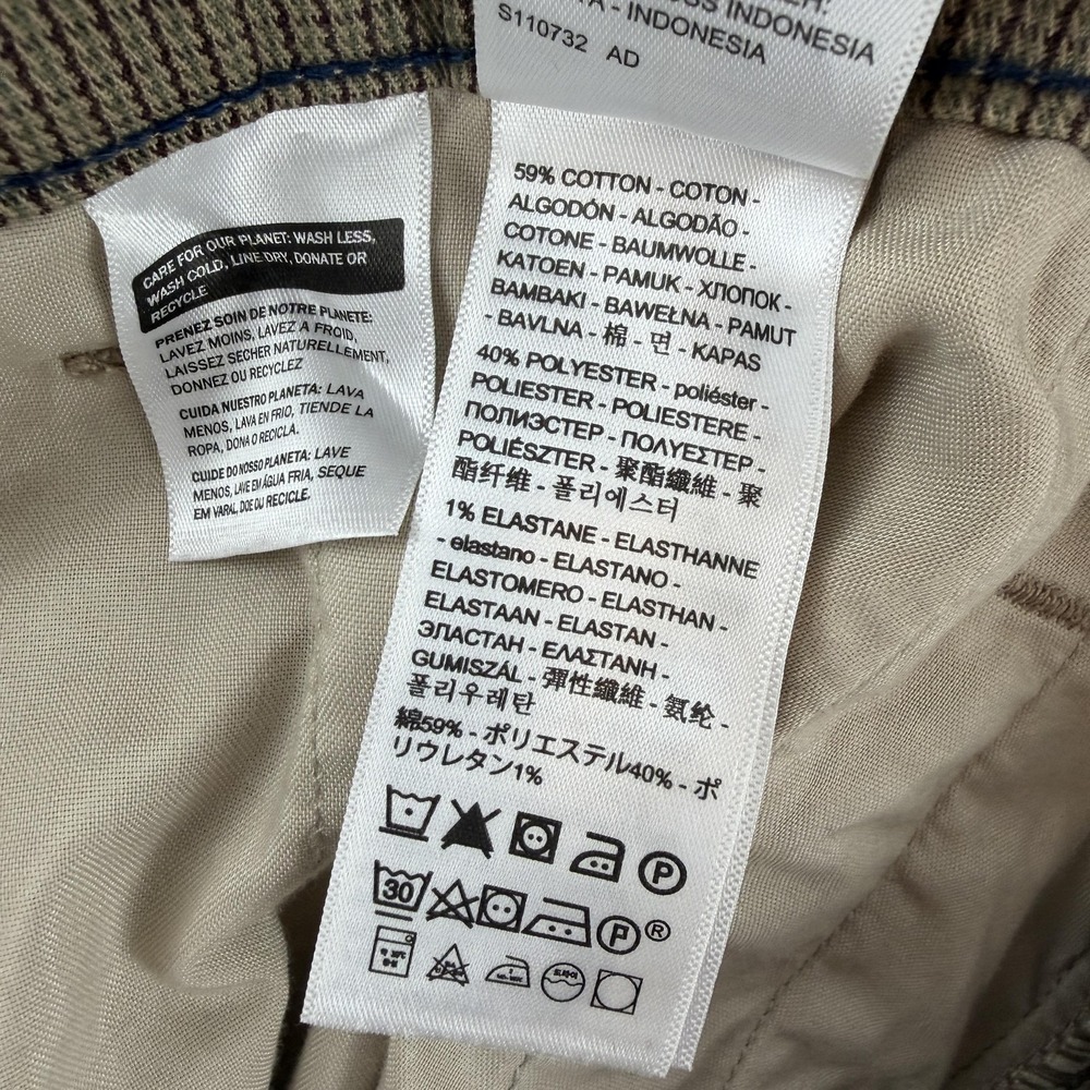 Levis XX Chino Pants Mens 38x30 Brown Slim Fit Stretch Striped Standard Taper - Picture 4 of 9